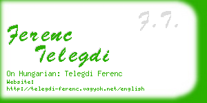 ferenc telegdi business card